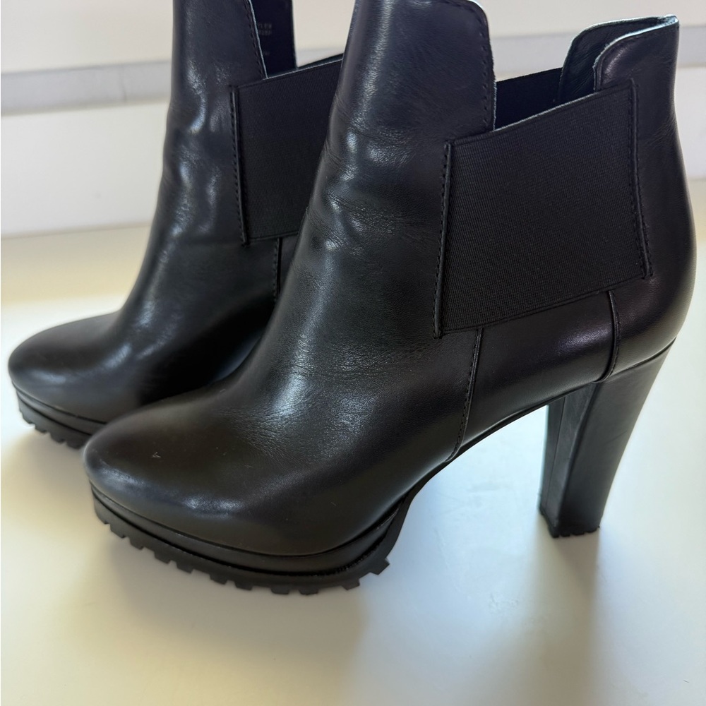 New, no tags…All Saints Black Heeled Boots with Chunky Sole